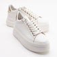 Violette - White Platform Sneakers