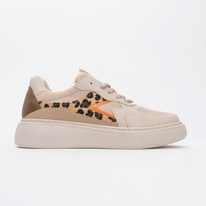 Ida - Beige Platform Sneakers