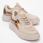 Ida - Beige Platform Sneakers