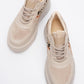 Ida - Beige Platform Sneakers