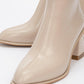 Alba Beige Block Heel Boot (Women)