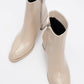 Alba Beige Block Heel Boot (Women)