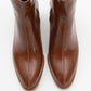 Alba Cognac Brown Block Heel Boot (Women)