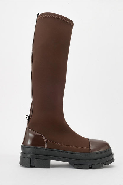 Bella Scuba Boot - Brown