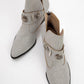 Kenda Silver Glitter Buckle Block Heel Boot (Women)
