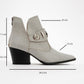 Kenda Silver Glitter Buckle Block Heel Boot (Women)