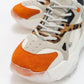 Loretta - White Orange Platform Sneakers