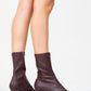 Lewin Burgundy Cilt Pointed Toe Stiletto Boot (Women)