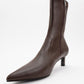 Lewin Brown Cilt Pointed Toe Stiletto Boot (Women)