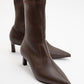 Lewin Brown Cilt Pointed Toe Stiletto Boot (Women)