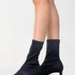 Lewin Black Stretch Pointed Toe Stiletto Boot (Women)