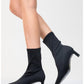 Lewin Black Stretch Pointed Toe Stiletto Boot (Women)