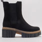 Luz Black Suede Block Heel Boot (Women)