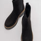 Luz Black Suede Block Heel Boot (Women)