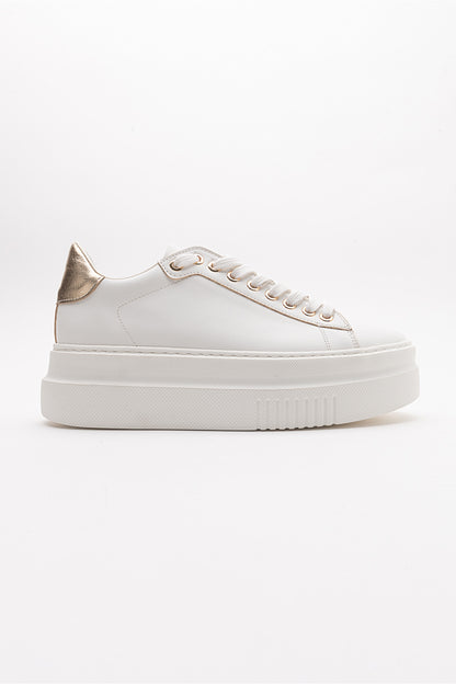 Violette - White Platform Sneakers