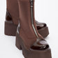 Bray Brown Patent Chunky Boot (Women)