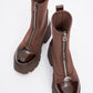 Bray Brown Patent Chunky Boot (Women)