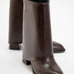 Ellas Brown Chunky Heel Boot (Women)