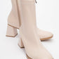 Plesa Beige Chunky Heel Boot (Women)