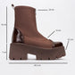 Bray Brown Patent Chunky Boot (Women)