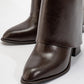 Ellas Brown Chunky Heel Boot (Women)