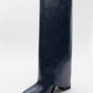 Maybe Navy Chunky Heel Boot (Women)