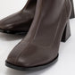 Plesa Dark Brown Chunky Heel Boot (Women)