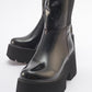 Solo Black Patent Platform Boot (Women)