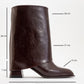 Ellas Burgundy Chunky Heel Boot (Women)