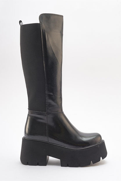 Solo Platform Boot - Black Patent