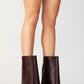Ellas Burgundy Chunky Heel Boot (Women)