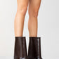 Ellas Brown Chunky Heel Boot (Women)