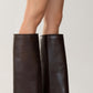 Maybe Brown Chunky Heel Boot (Women)
