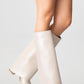 Maybe Beige Chunky Heel Boot (Women)