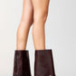 Ellas Burgundy Chunky Heel Boot (Women)