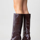 Cassandra Burgundy Cilt High‑Heel Boot (Women)