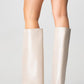 Maybe Beige Chunky Heel Boot (Women)