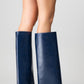 Maybe Navy Chunky Heel Boot (Women)