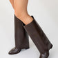 Maybe Brown Chunky Heel Boot (Women)