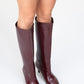 Cassandra Burgundy Pattern High‑Heel Boot (Women)