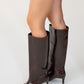 Cassandra Brown Pattern High‑Heel Boot (Women)