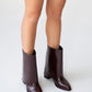 Ellas Burgundy Chunky Heel Boot (Women)