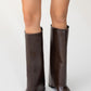 Maybe Brown Chunky Heel Boot (Women)