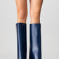 Maybe Navy Chunky Heel Boot (Women)