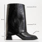 Ellas Black Chunky Heel Boot (Women)