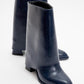 Ellas Navy Chunky Heel Boot (Women)