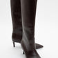 Cassandra Brown Cilt High‑Heel Boot (Women)