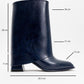 Ellas Navy Chunky Heel Boot (Women)