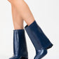 Ellas Navy Chunky Heel Boot (Women)