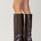 Cassandra Brown Cilt High‑Heel Boot (Women)